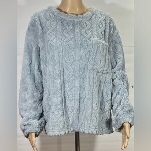 BRAND UNKNOWN 2 PIECE LAVENDER BLUE COZY PAJAMA SET SIZE LARGE